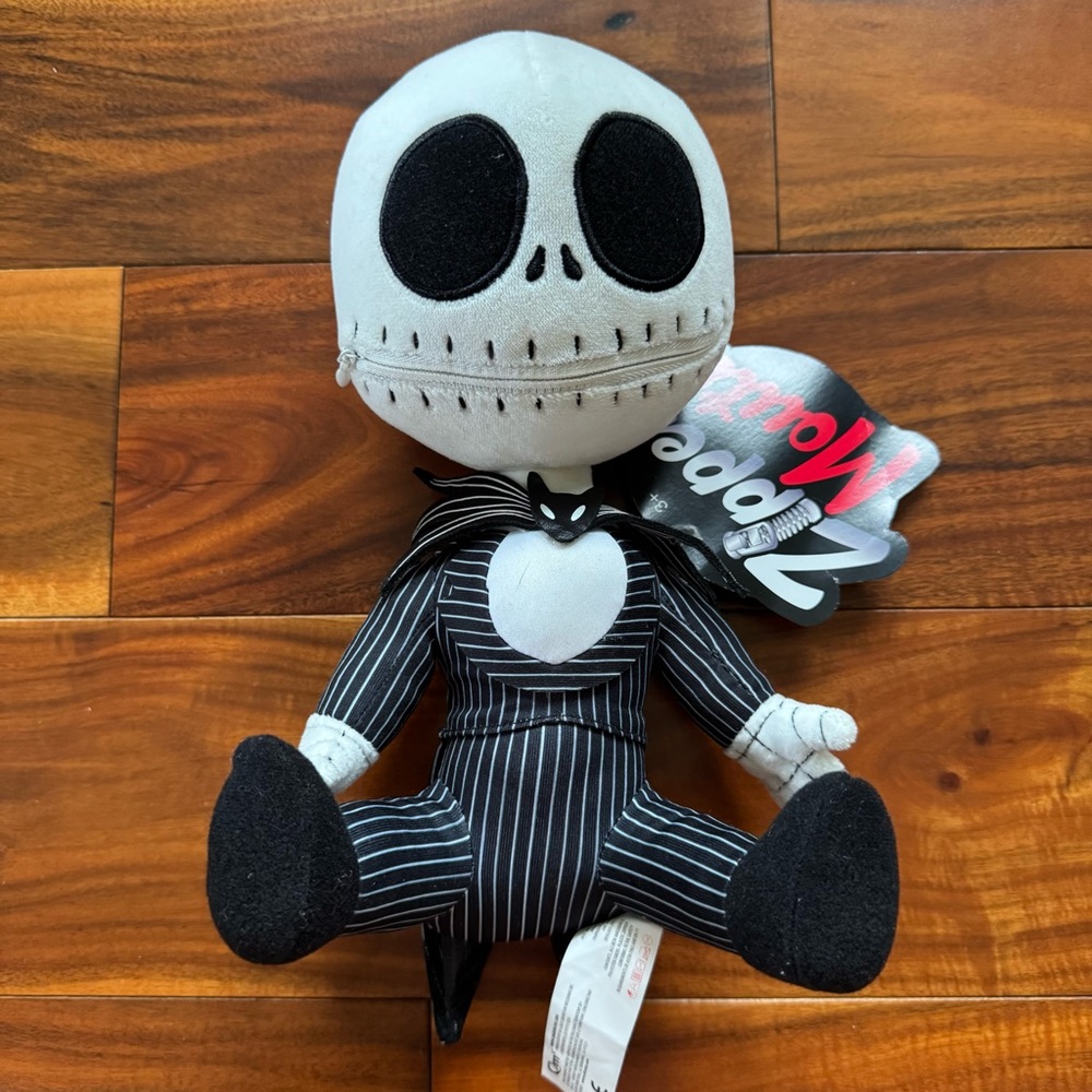 Disney Nightmare Before Christmas - Jack Skellington Zippermouth Plush